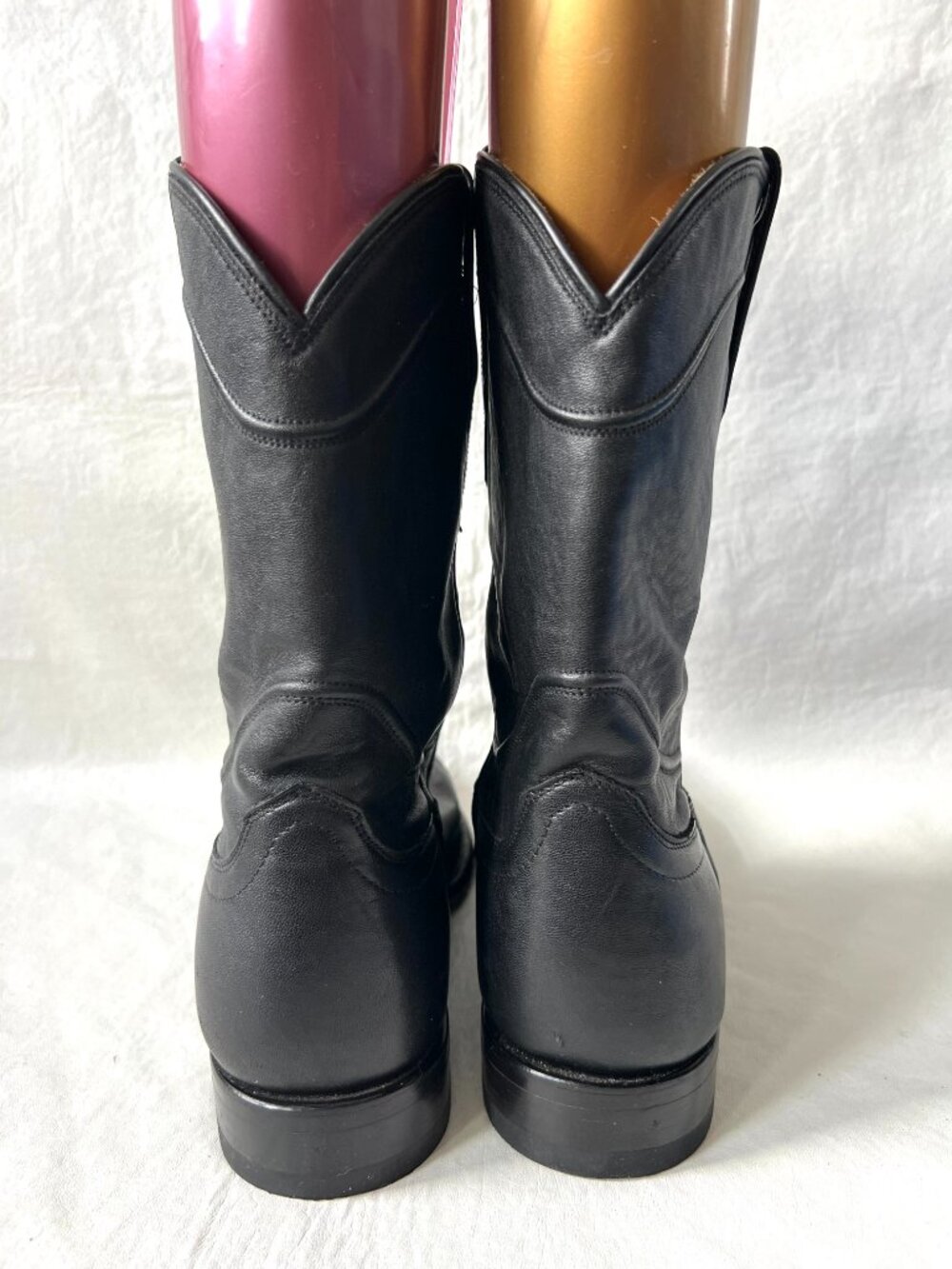 Tecovas boots Earl Roper midnight black leather pull on mens 11 EE wide western - Picture 4 of 13